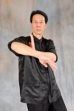 Samuel Kwok doing the Bong Sau in the Chum Kiu form